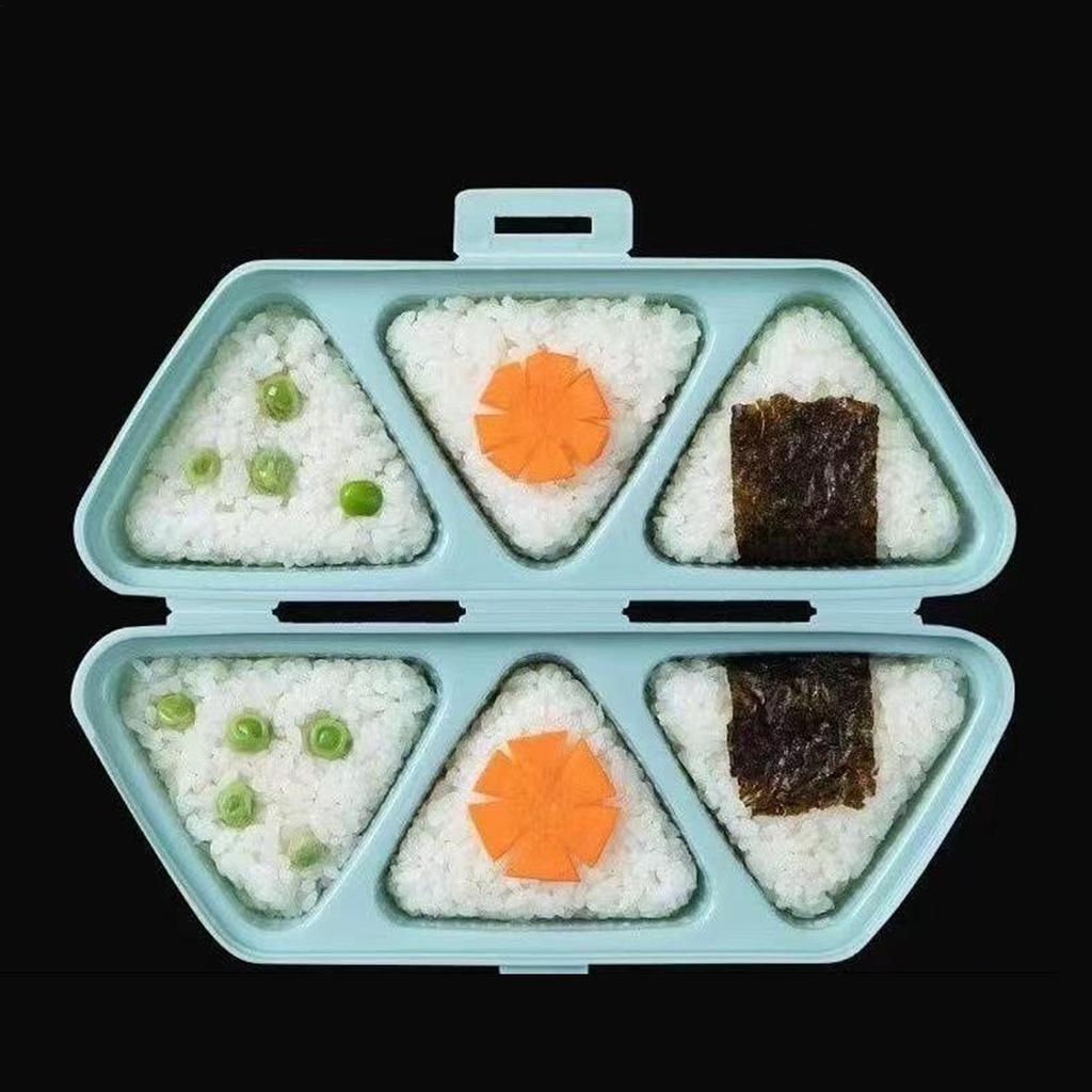 Sushi Mold Maker 6 Cavity Triangle Rice Ball Onigiri Mold Bento Box Tools Non Stick Kitchen Gadgets for Meal Prep Cooking DIY