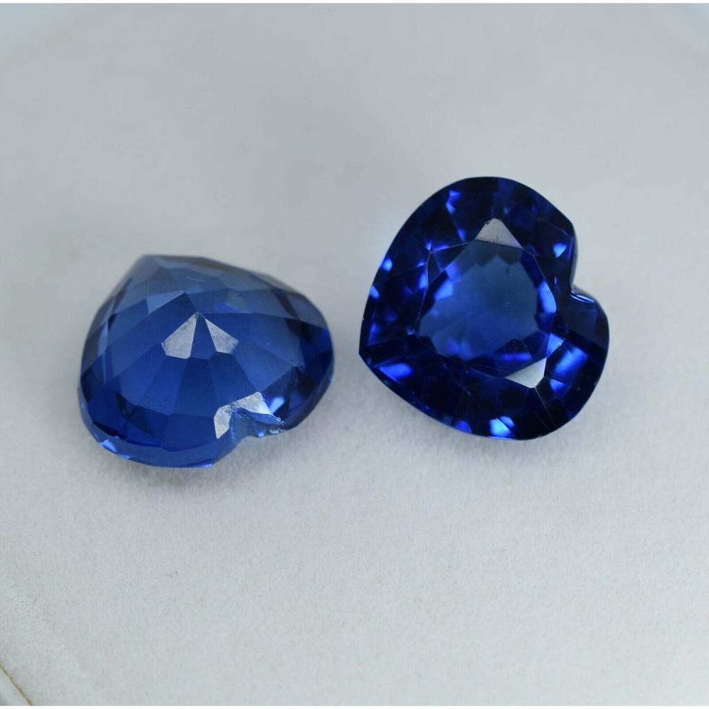 Natural Blue Tanzanite Loose Gemstone 16 Ct Tanzanian Heart Cut Pair for Jewelry Making and Crafts