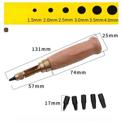 Perceuse à vis amovible pour livre Auto avec embouts 6 tailles 1,5-4 mm Outil automatique pour vis de ceintures Cuir
