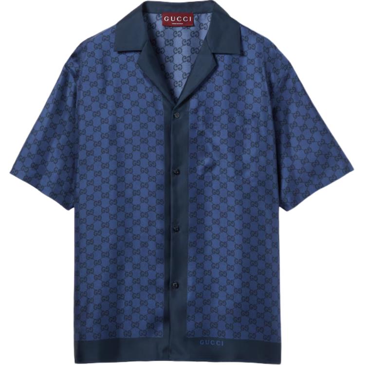 GUCCI Disco Monogrammed Short Sleeve Shirt 794907-Z7ARD-4019