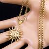 Witchcraft Retro Sun Goddess Necklace for Women/Men Stainless Steel Gold Color Vintage Necklaces Jewerly Collar Mujer NHH16S02