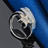 1 Piece of 925 Sterling Silver Exquisite Star Ring with an Opening, Women's Jewelry Accessories, Fashionable Wedding Gift