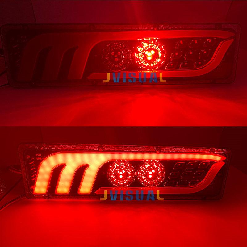 2PCS 12/24V LED Truck Tail Light Turn Signal Rear Brake Lights Reverse Signal Lamp Trailer Lorry Bus Caravan Camper Warning Lamp