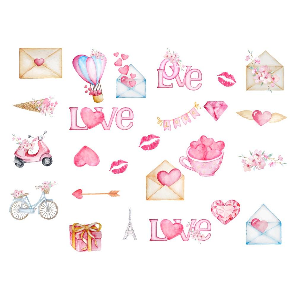 Herz Wandsticker Himmlischer Wandaufkleber PVC Wandaufkleber
