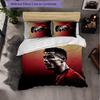 Cristiano Ronaldo Muster 3-teiliges Bettwäsche-Set Weiche Mikrofaser-Bettbezug mit Kissenbezügen für Schlafzimmer