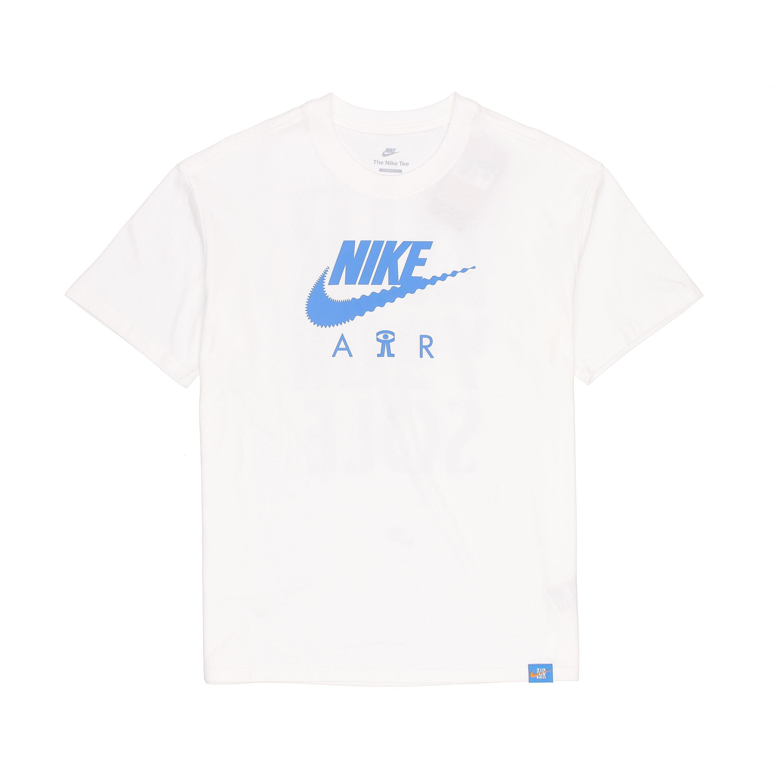 Men s Nike Alphabet Logo Printing Round Neck Cotton Casual Short Sleeve White T-Shirt DQ1017-100 S