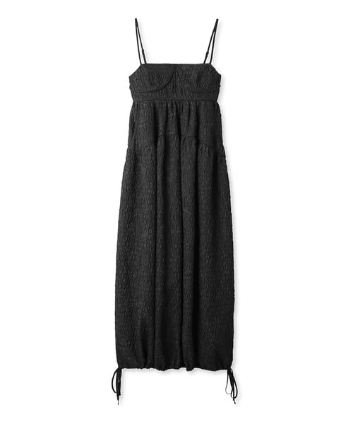 Lily Brown Bustier Detail Cami Dress Black Women's LWFO241160,