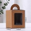 WTEMPO Clear Window Handle Gift Boxes DIY Graffitiable Foldable Paper Storage Boxes for Christmas Birthday Wedding Party Favors