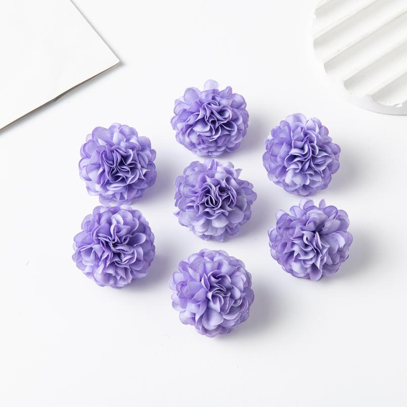 

Artificial flower Silk Carnation Hydrangea Wedding Party diy gift Scrapbook Festival wreath Home Decor Outdoor GardenAccessories 5pcs фиолетовый