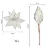 Christmas Flower Glittering Decoration 2026 Simulation Flower Christmas Garland Tree Hanging Pendant For Home Outdoor Decor