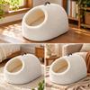 Semi-Enclosed Cat Bed Portable Pet with Electric Blanket Indoor for Resting