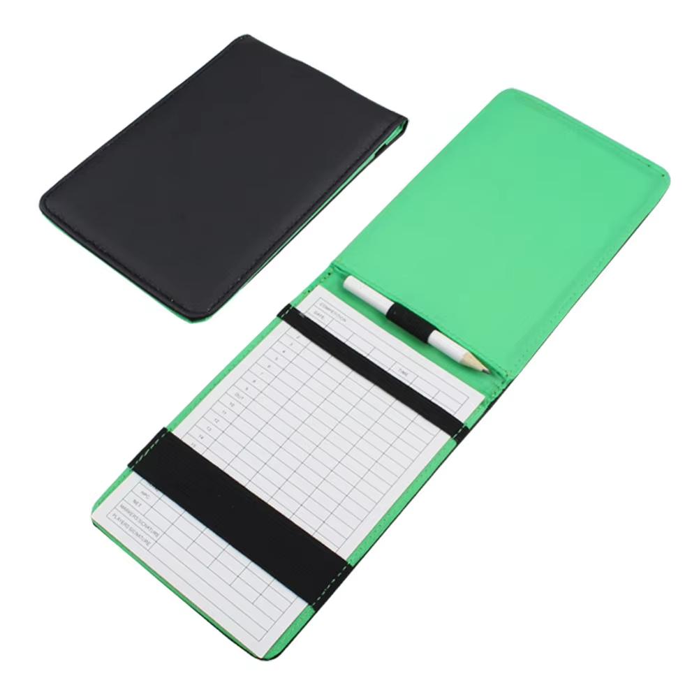 Golf Scorebook Score Keeping Book Leather Score Recording Book Portable Golf Scorecard Holder for Golf 