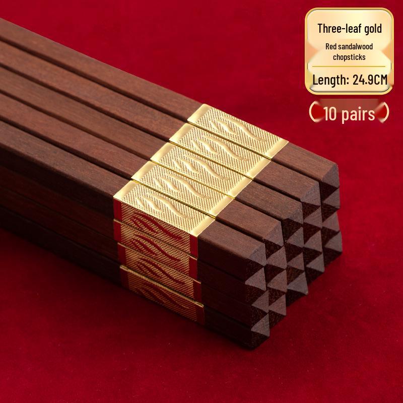 Red Sandalwood Chopstick Gift Set: Unlacquered, Unwaxed Solid Wood for One Person