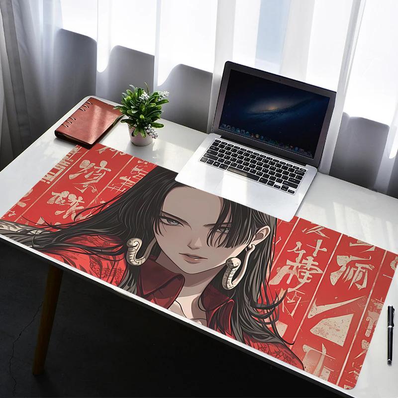 Mouse Pad Laptop Rubber Extended Desktop Mat One Piece Boa Hancock Computer Gamer HD Mousepad PC Gaming Accessories Keyboard Pad