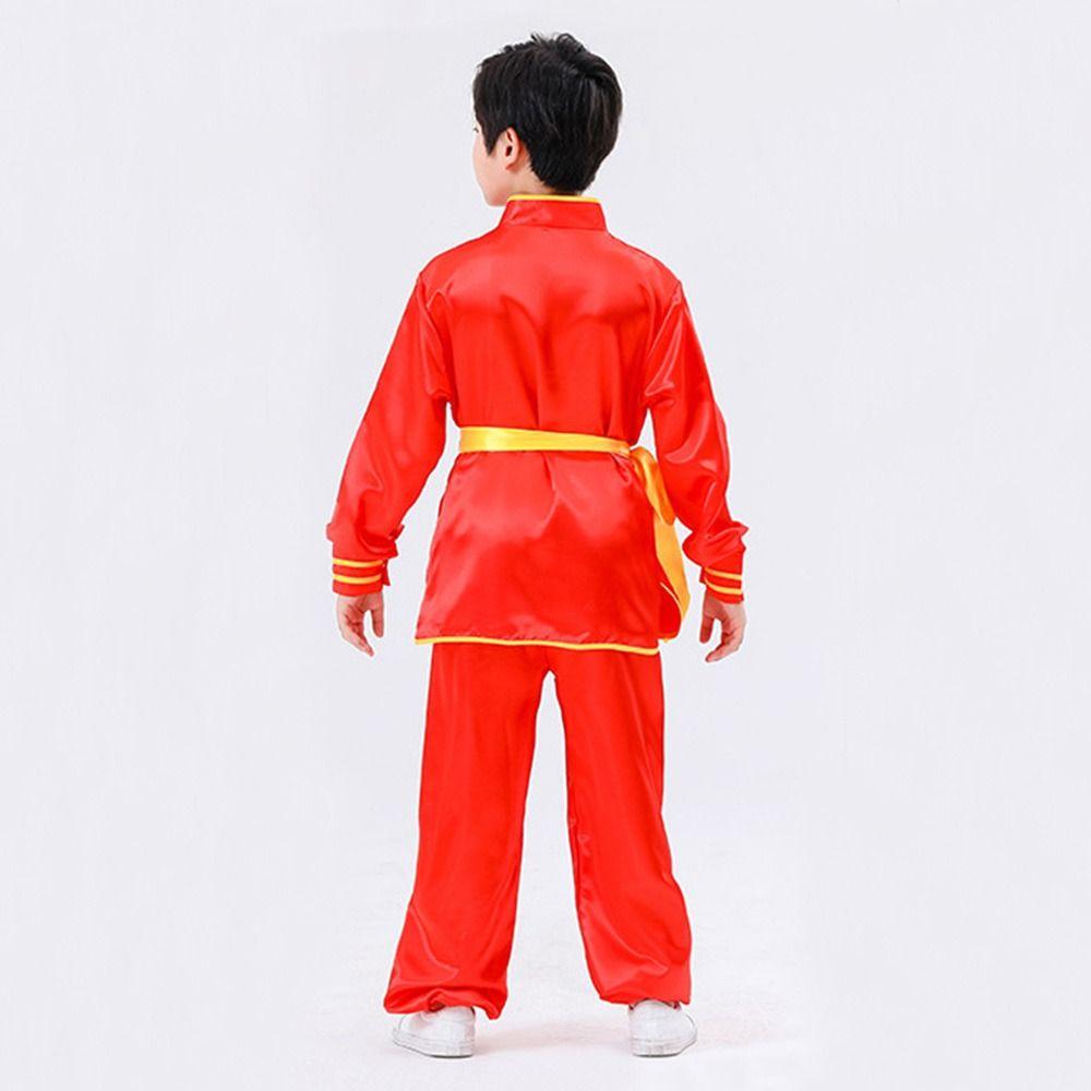 Traditional Wushu Costume Long Sleeves Tai Chi Uniform Fashion Kungfu Uniform  Kids Boys Girls