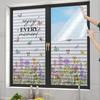 Film de protection pour fenêtre Autocollant statique pour vitrage avec design imprimé créatif Haute transparence Lumière douce Décoration à coller sans adhésif pour salle de bain chambre à coucher