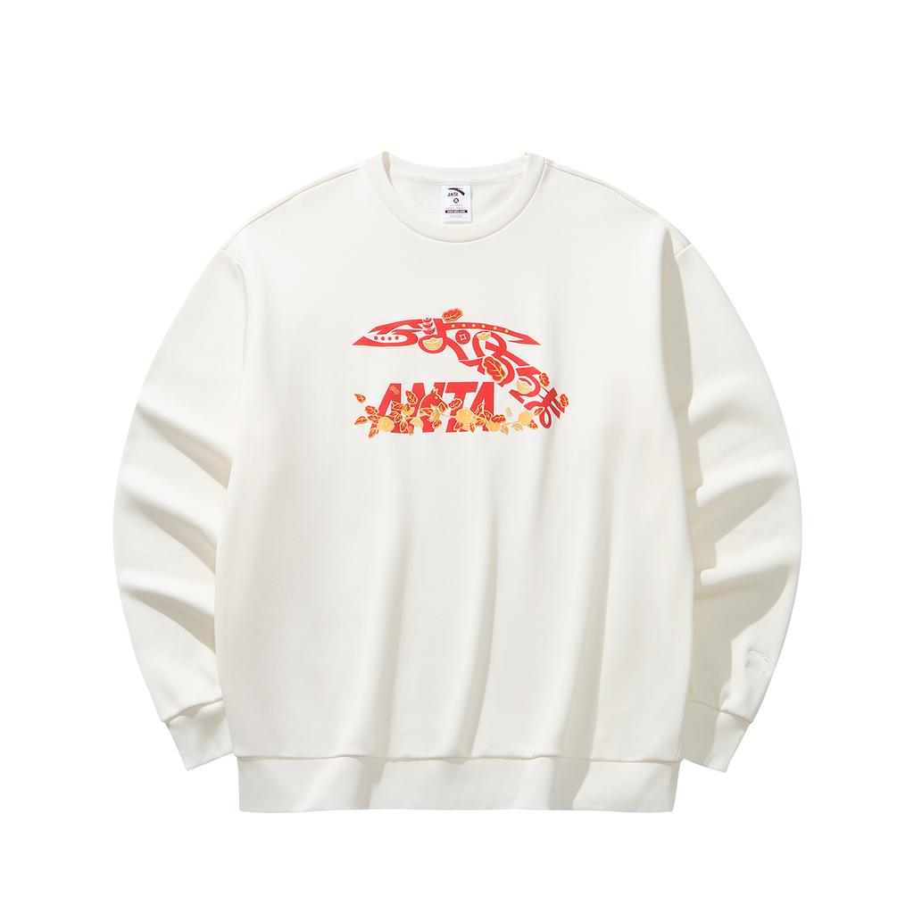 Anta Autumn Campus Culture Casual Trendy Pullover Sweatshirt Men sweatshirt 952618714-2