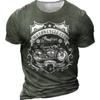 Letné tričko na motorku pre mužov Motorkár 3D tlač Vintage tričko s krátkym rukávom Staré pánske tričko Homme Moto tričko Racing Camiseta