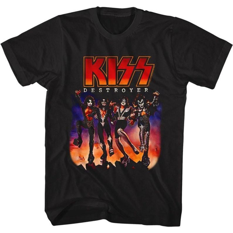 

Vintage Ki$ss Band Destroyer T-Shirt, Rock Music Ki$s Band Tee Unisex Rocker Tee Unisex T-Shirt XXXL