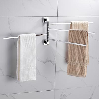 Towel Holder Stainless Steel Swing Arms Towel Rail Wall Mounted Towel Rack Space Saving Hanger Bathroom Hardware for Home Hotel