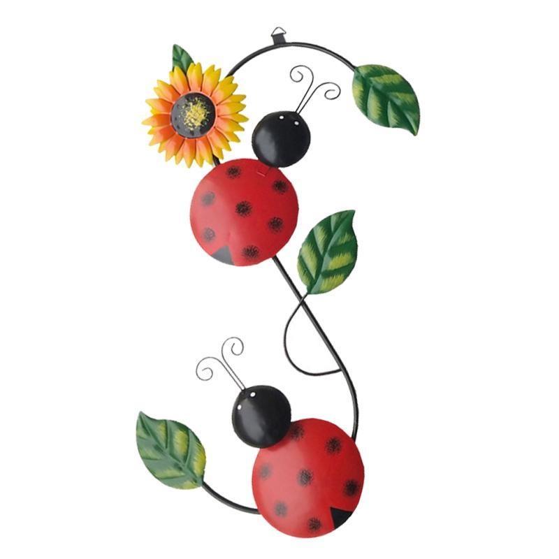 Wrought Iron Wall Hanging Decoration Outdoor Yarn Ornament Courtyard  Crafts Flower Decorations Iron: Statues