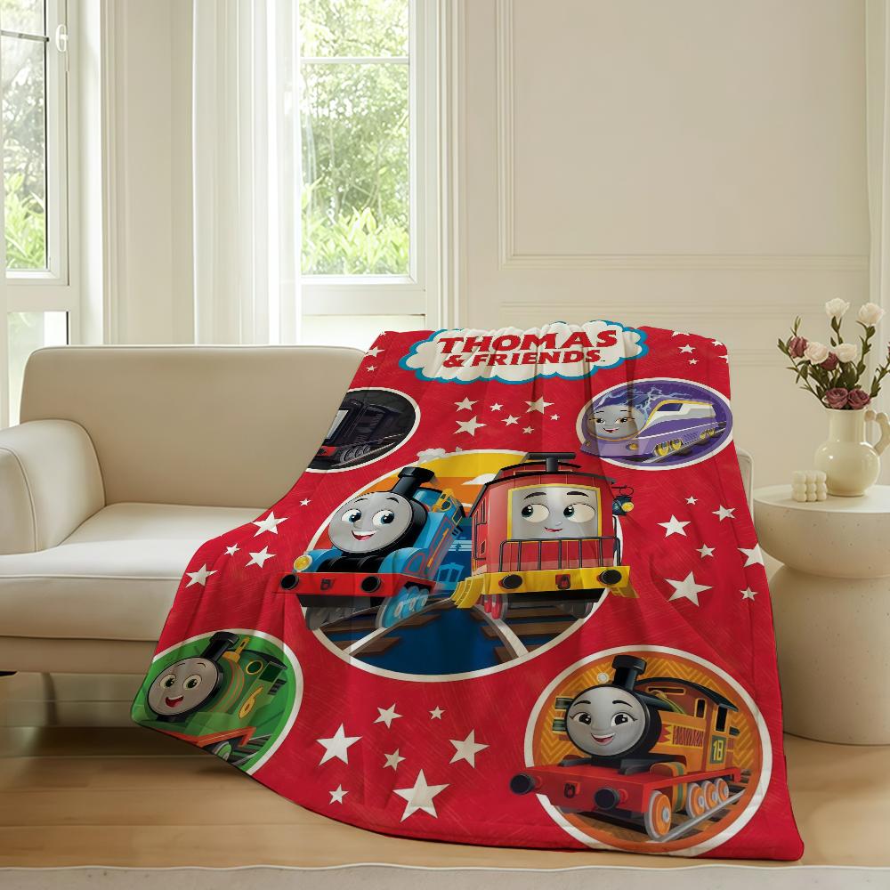 Cartoon cute T-Thomas And F-Friends Blanket For Sofa Office Bed Plane Travel Sleep Read Relax Camping Soft And Warm