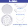 2 Pairs Smile Whitening Teeth Snap On Silicone Cosmetic Denture Upper and Lower Fake Tooth Cover Perfect Fit Teeth Beauty Tool