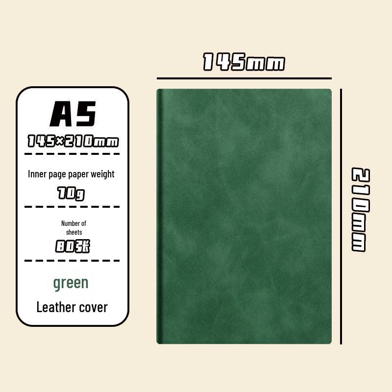 A5 Leather Notebook - Student Diary & Notepad Standard