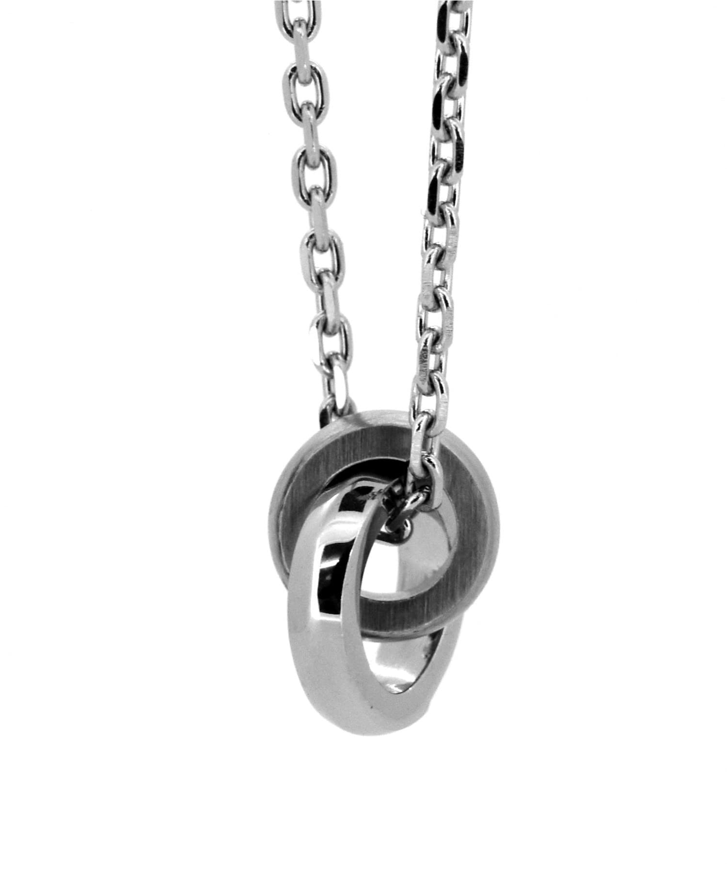 

Necklace Tri Necklace Feather Double Ring Surgical Stainless Steel Direct Sales Silver [Lion Heart] LH-1 Men s