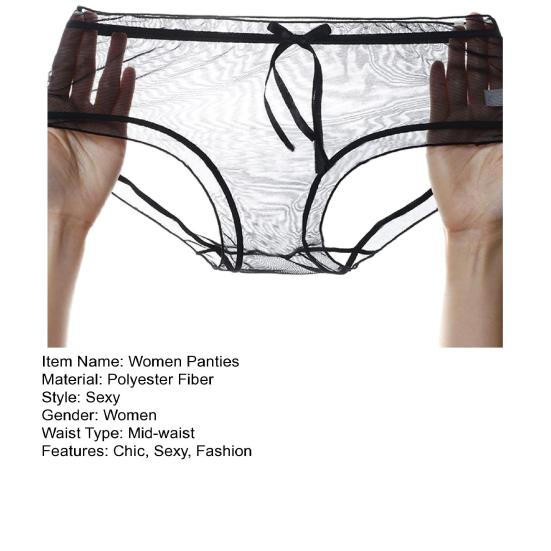 Yousheng Sexy Underwear for Women Ultra Thin See Through Sheer Mesh Panties Seamless Mid Waisted Hipster Briefs