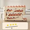 4Tiers Eggs Storage Holder Plastic Automatic Egg Roller Space Saving Egg Dispenser for Kitchen Refrigerator Egg Rack Storage Box