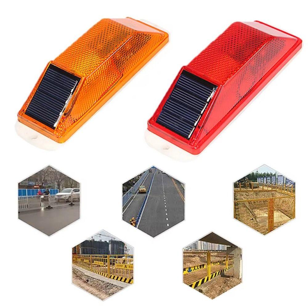 2pcs Solar Powered Car Side Marker Light Double Side Car Emergency Light Warning LED Lamp Emergency