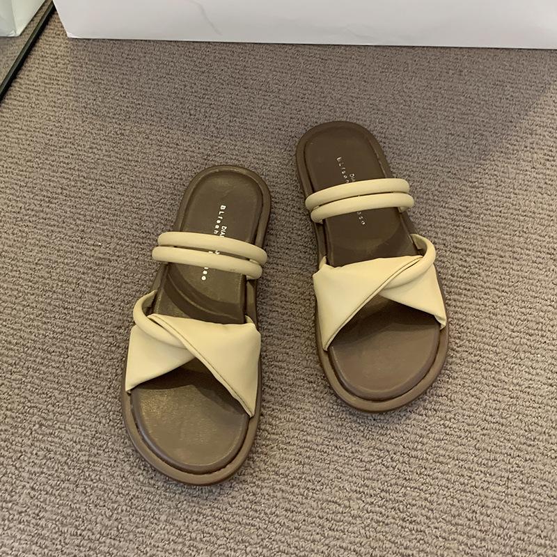 Fairy versatile flat shoes New summer wear two wear models with skirts, sandals, sandals, women