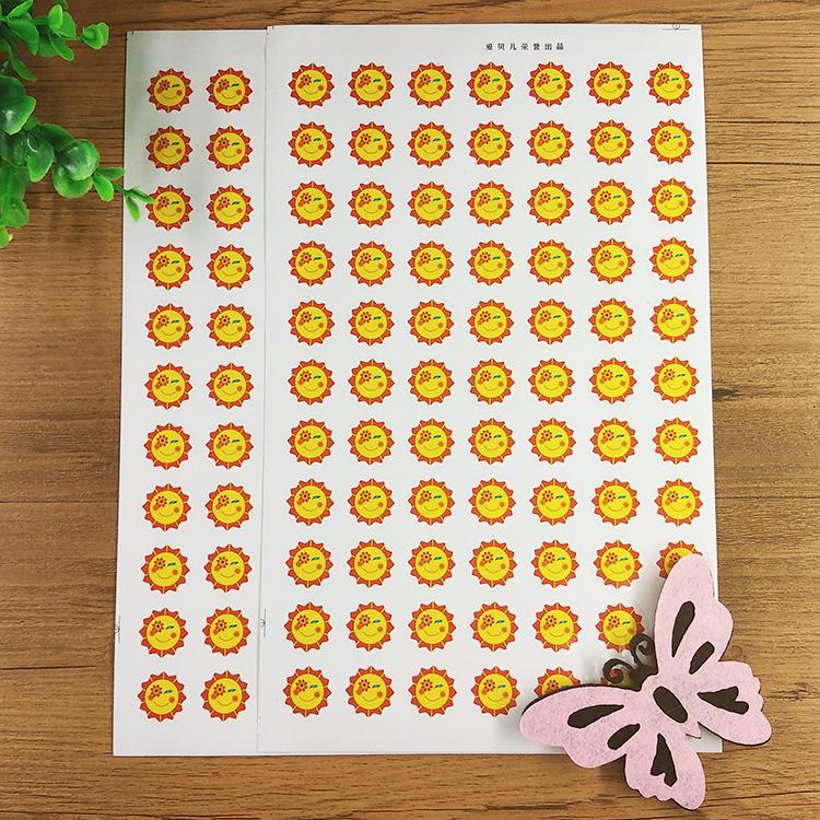 Kids' Reward Stickers: Smiley Faces, Red Stars & Cartoon Designs for Kindergarten Praise