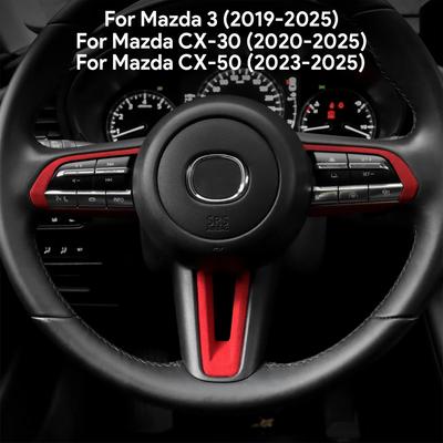 Top Suede Trim LHD RHD Sticker For Mazda 3 Axela BP 2019-2025 2025 CX30 CX-30 2020-2025 CX50 CX-50 2025-2025 Car Steering Wheel