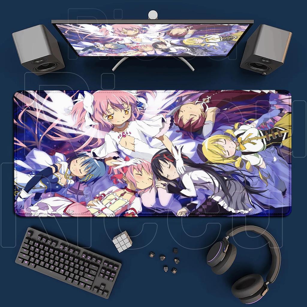 Mouse Pad Popular Puella Magi Madoka Magica Rubber Gaming Accessories Large XXL Laptop Keyboard Mat xMM Nonslip Antifray