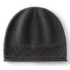 New Cashmere Blended Rolled Edge Hollow Warm Knitted Dome Cashmere Cap