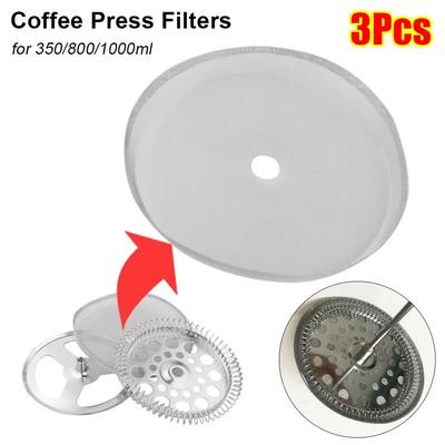 3 ks 350/800/1000ml Filtry na kávový presovač Kávové příslušenství Pro kávovar Kávová konvice