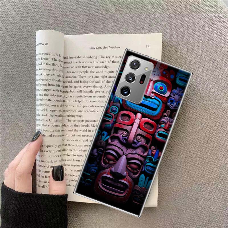 Aztec Maya Stone Phone Case For Samsung Galaxy S25 Edge S24 S23 FE S22 S26 Ultra S21 S20 S10 Plus Capa Soft