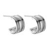 Minimalist Metal Cold Wind C-Shaped S925 Silver Needle Stud Earrings Irregular Circle Earrings Unique Personality Earrings