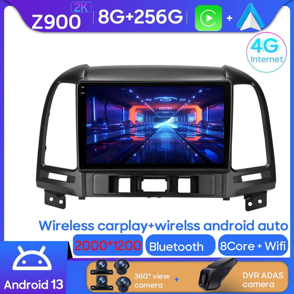 Android 14 DSP Car Radio Multimidia Video Player Navigation GPS For Hyundai Santa Fe 2 2006-2012 No 2din Head Unit Carplay
