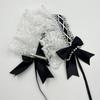 Pearl Lolita Lace Headband Ribbon Bow Maid Cosplay Headdress Cute Ruffled Hairband  Cosplay