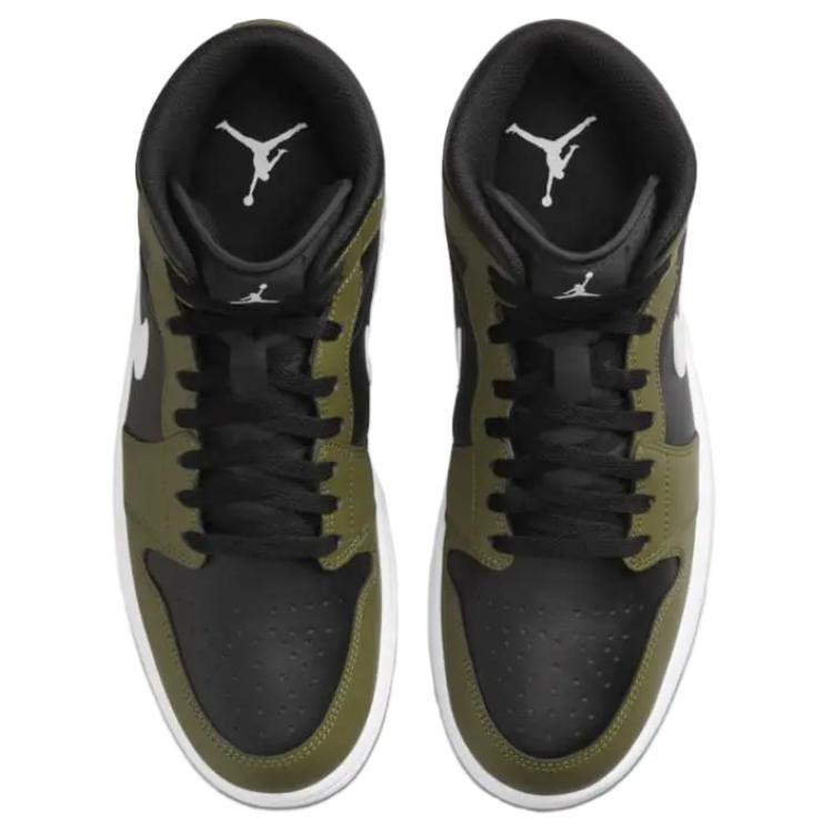 Air Jordan 1 Mid 'Black Medium Olive' Men's DQ8426-092