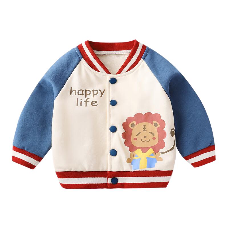 JOYNCLEON Baby & Kids Plush Baseball Jacket 80