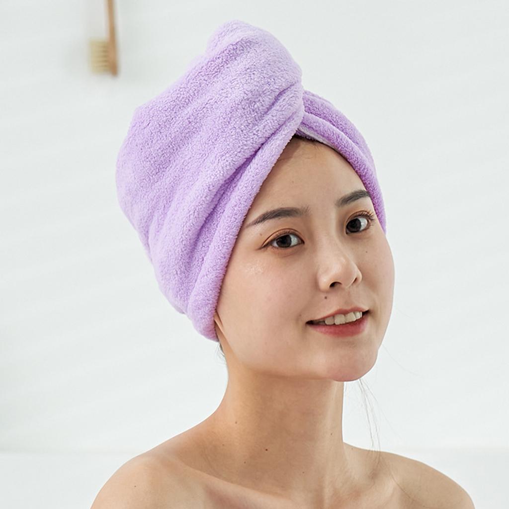 3pcs Coral Fleece Hair Towel Women Plain Soft Absorbent Microfiber Drying Hair Wrap Towels