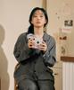 [Dossy] 2SET Silk Fit Dust Long Sleeve Couple Pajama Set [Shipped from Korea] 100% Authentic