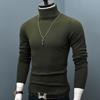 Men's Korean Style Turtleneck Knitted Sweater: Autumn/Winter Thick, Trendy, Plus Size Loose Pullover.