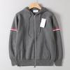 Trendy Preppy Style Colorful Narrow Goods Sleeve Men and Women Couple Knitting Cardigan Sweater Hooded Jacket Thick Coat