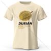 Funny Durian Graphic Tee - Quirky & Playful Design for Casual Everyday Wear, Lightweight Breathable Cotton