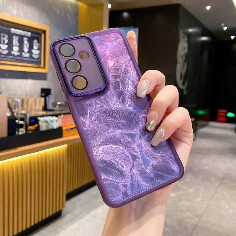 

Для Realme C75 Роскошный перьевой блестящий мягкий силиконовый чехол для Realme NEO 7 GT7 Pro GT 6T NEO6SE Защитная пленка для объектива камеры Прозрачный бампер TPU Realme GT 6T